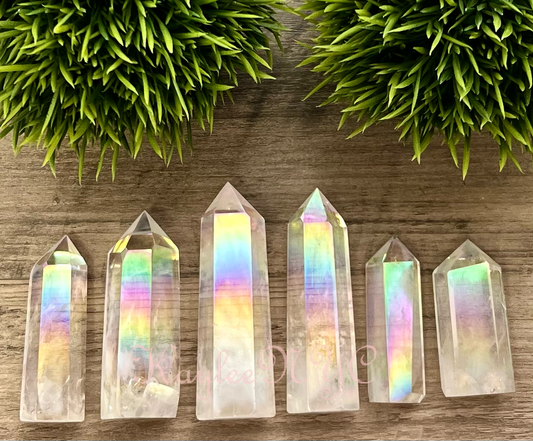 Angel Aura Clear Quartz Obelisk Towers