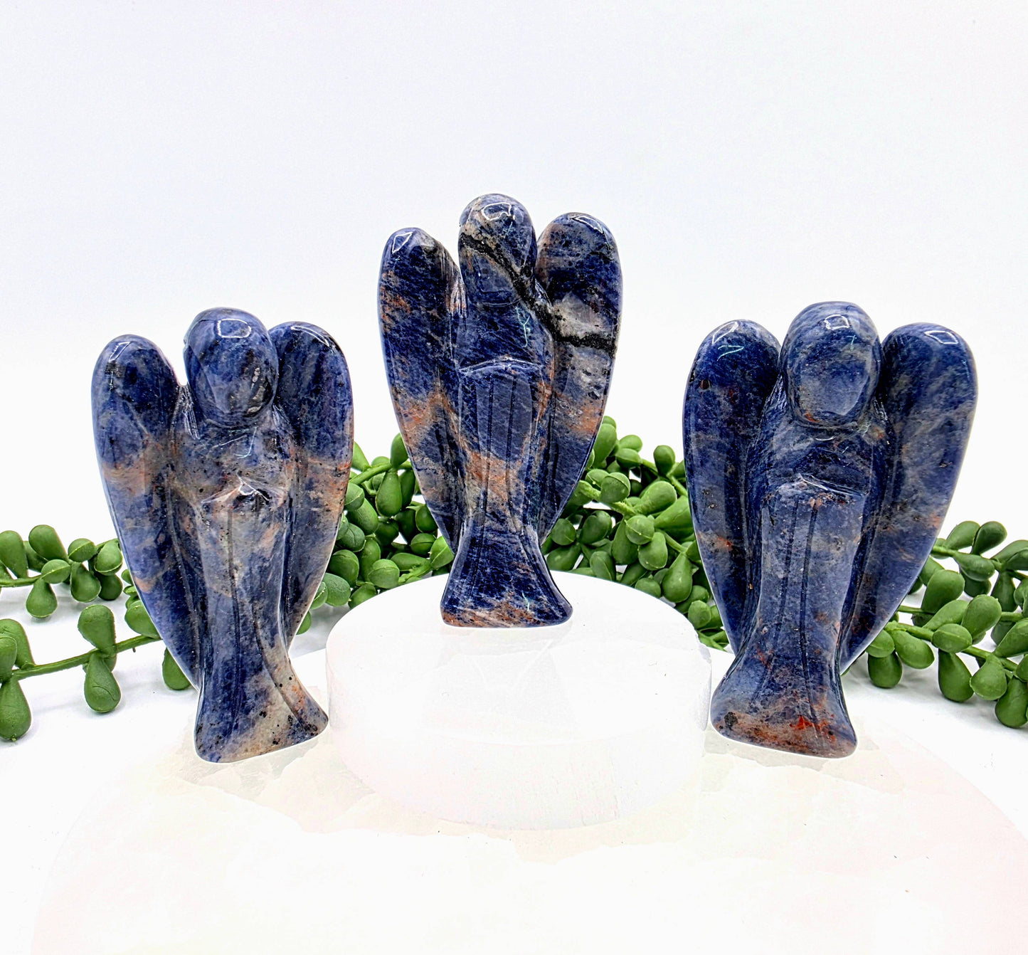 Sodalite Gemstone Angel Figurine (3")