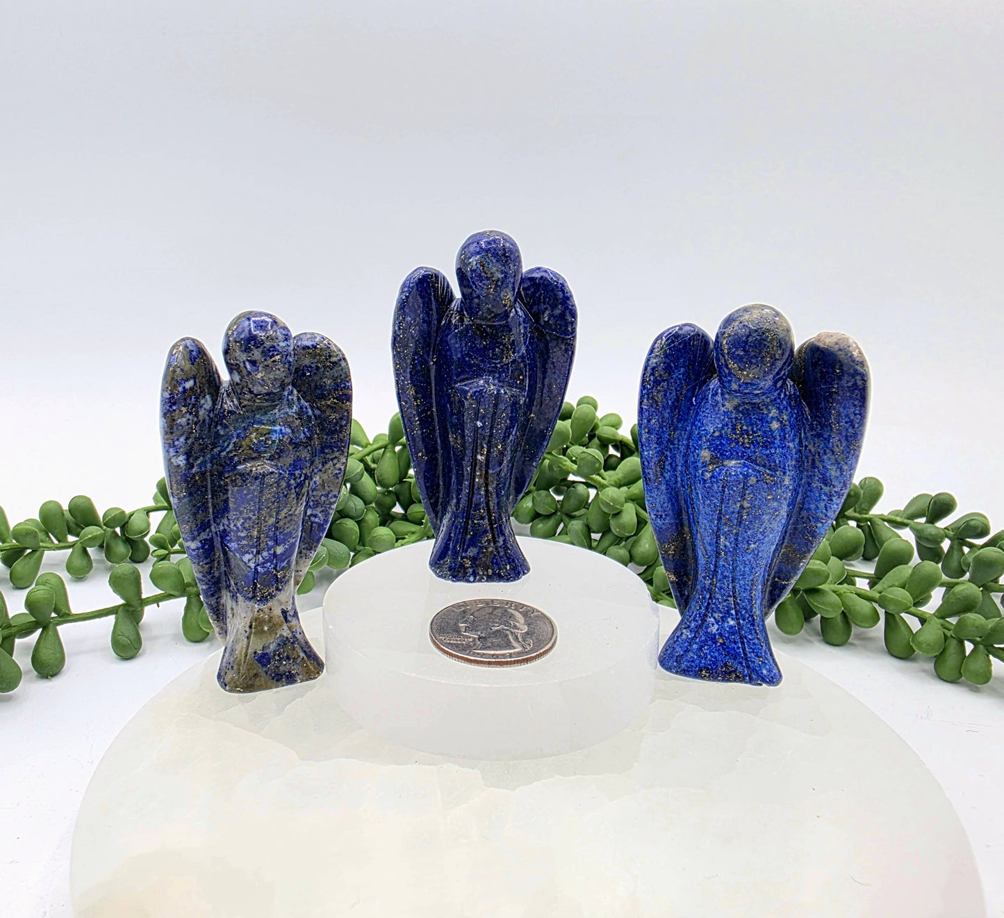 Lapis Lazuli Gemstone Angel Figurine (3")