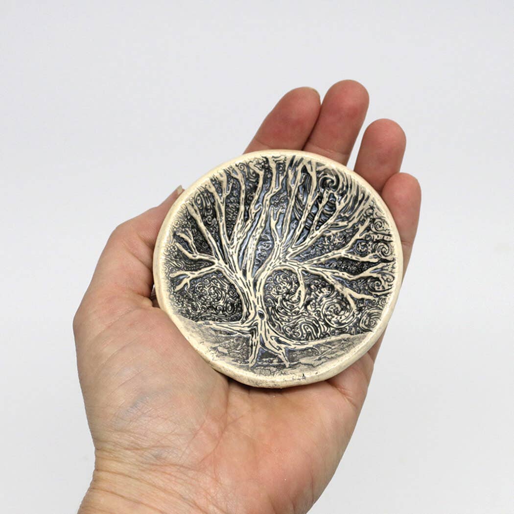 Pottery Dish Bowl - Tree Moon Handmade USA
