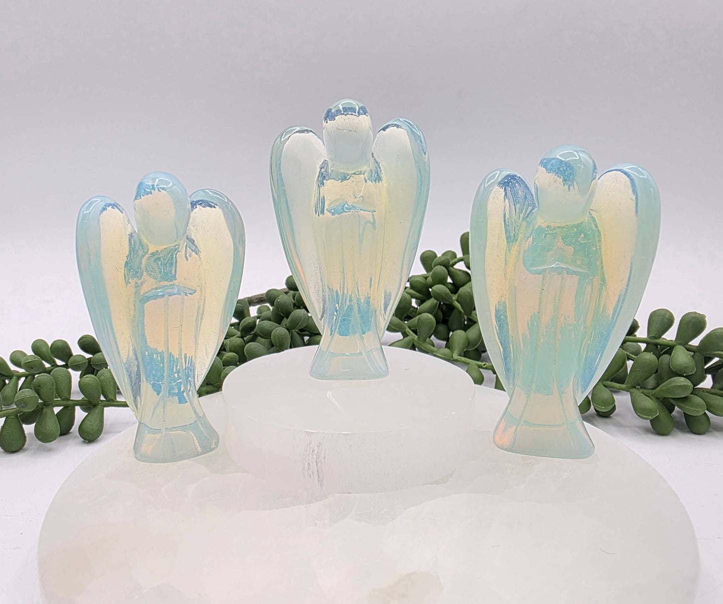 Opalite Gemstone Angel Figurine (3")