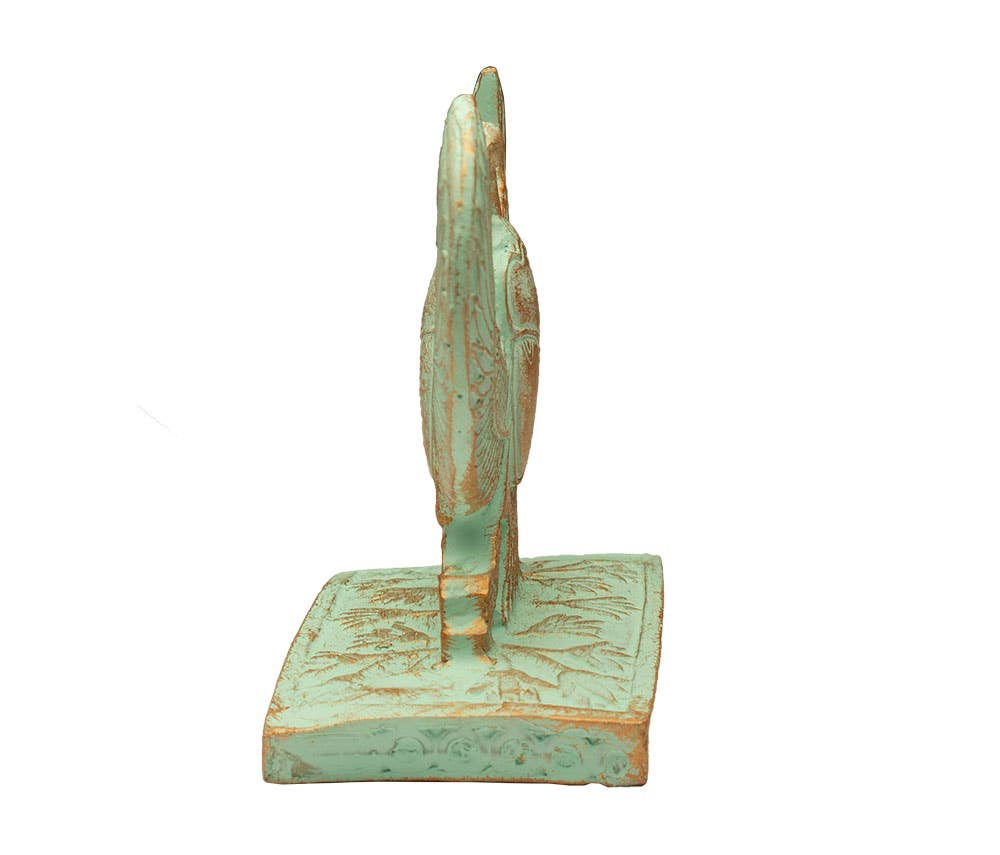 Winged Scarab Double-Sided Statue Patina - 4" -Made in Egypt