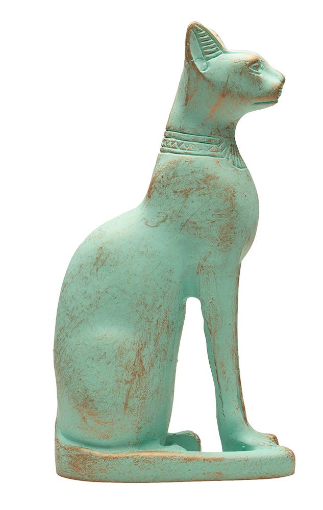 Bastet Cat Statue Patina - 5.25" - Egyptian Goddess
