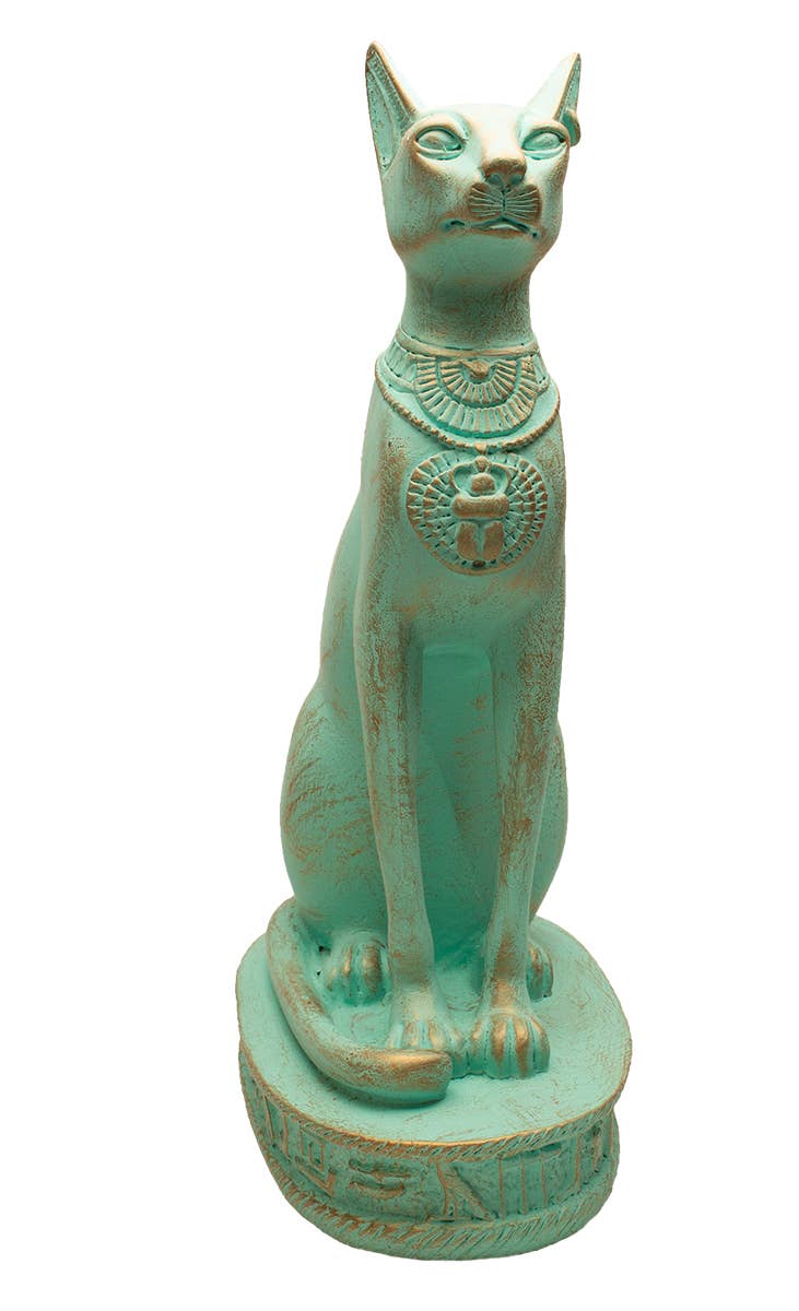 Bastet Cat Statues - Patina - Egyptian Goddess