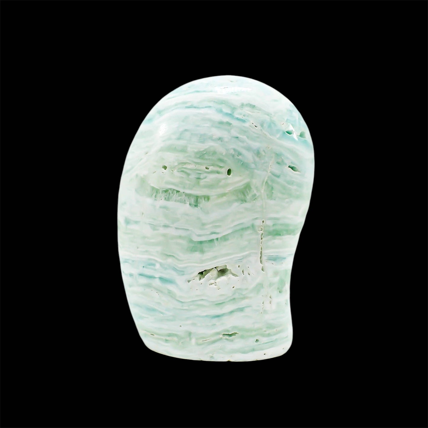 Caribbean Blue Calcite (Seafoam Calcite) Free Forms Rounded