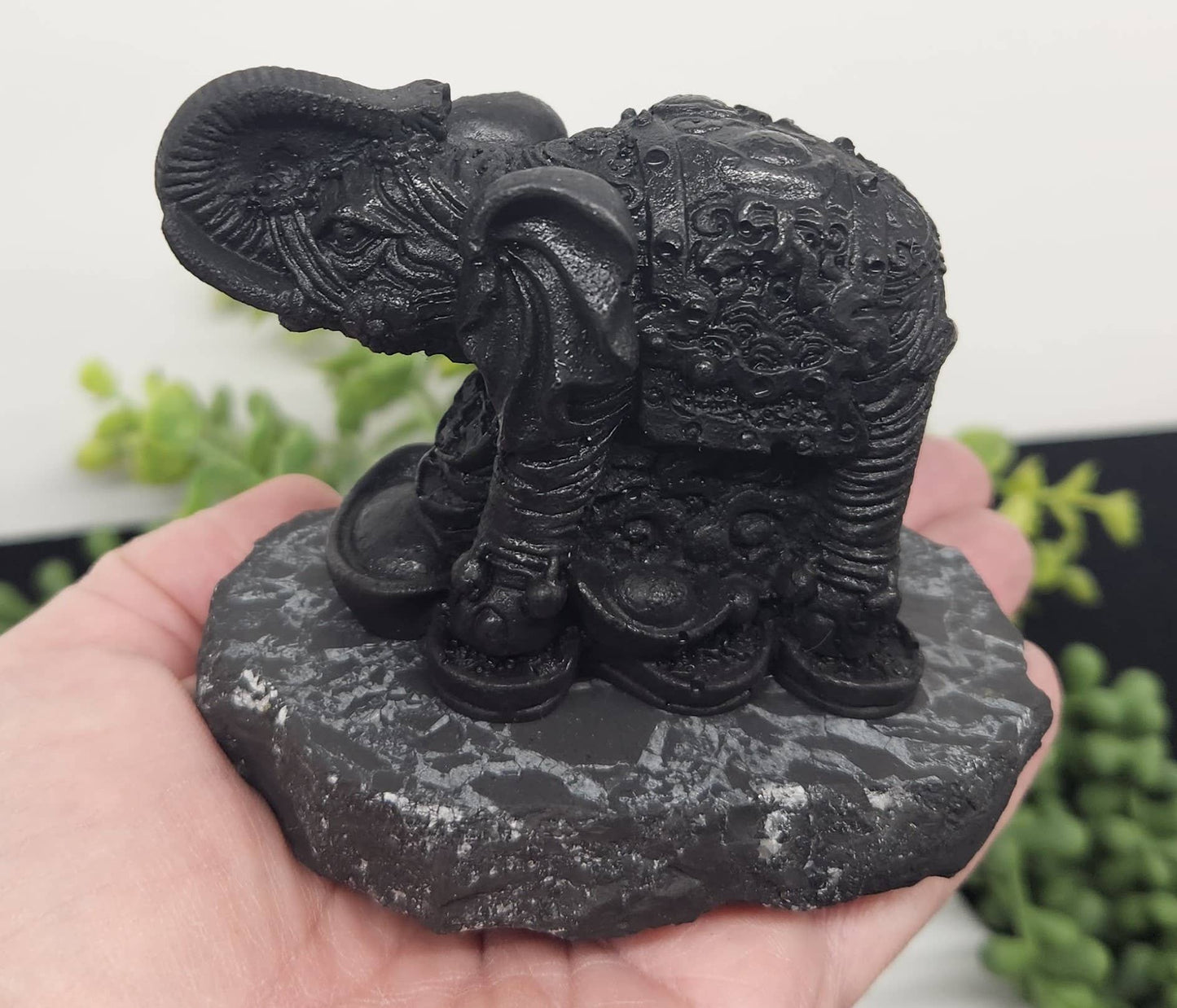 Shungite  Figurine Elephant  (3 1/8"x4") (EMF Protection)