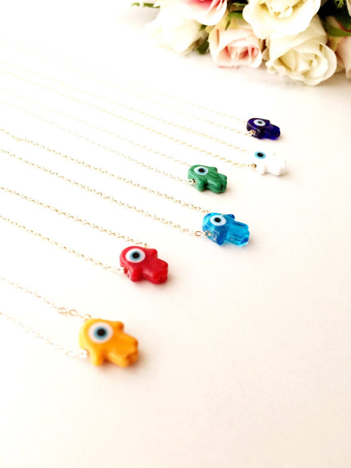 Hamsa and Evil Eye Necklace