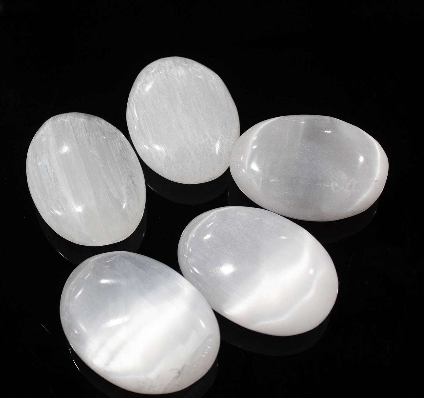 Selenite Pillow Palm Stone 5cm to 8cm