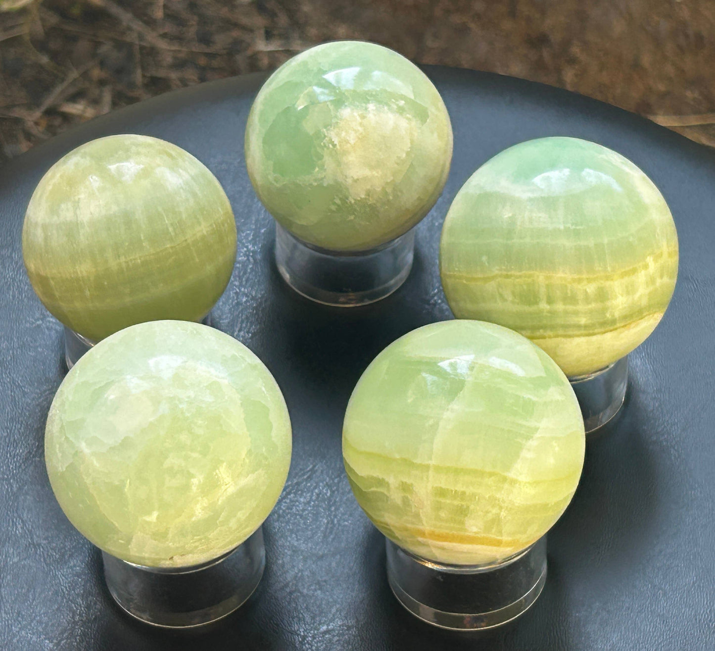 Pistachio Calcite Spheres