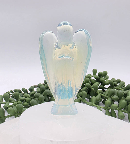 Opalite Gemstone Angel Figurine (3")