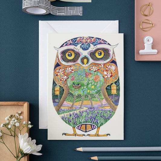 Owl in the Forest Card