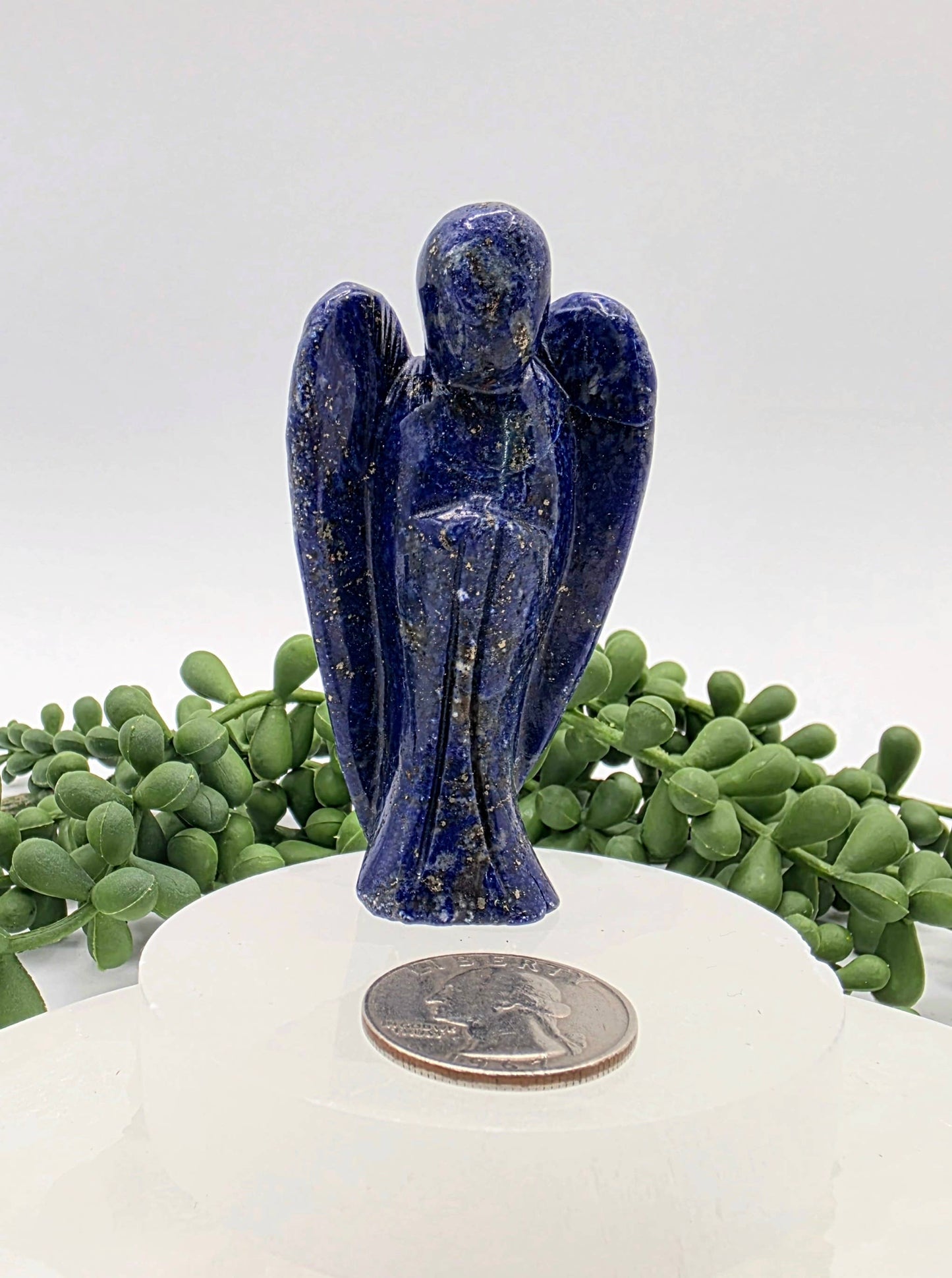 Lapis Lazuli Gemstone Angel Figurine (3")