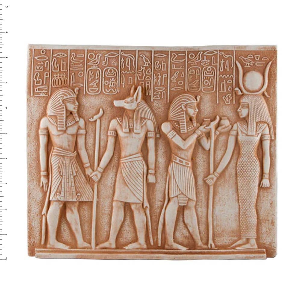 Anubis and Isis Plaque - 10"