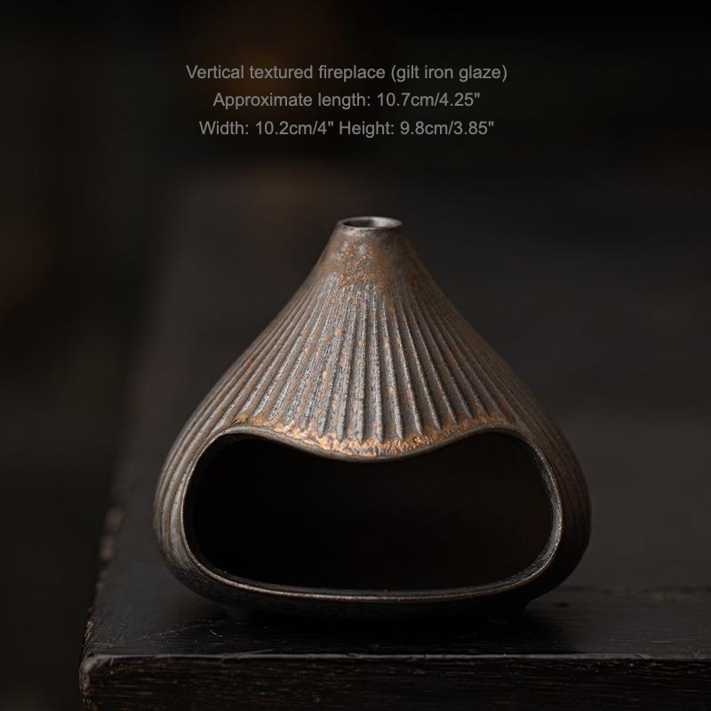 Gilded Iron Glaze - Volcano Fireplace