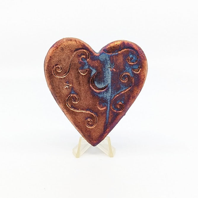 Raku Pottery Blessed Heart - Pattern