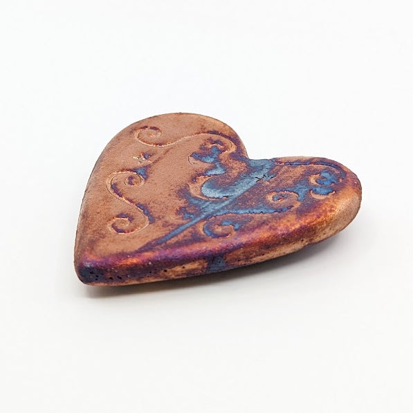 Raku Pottery Blessed Heart - Pattern