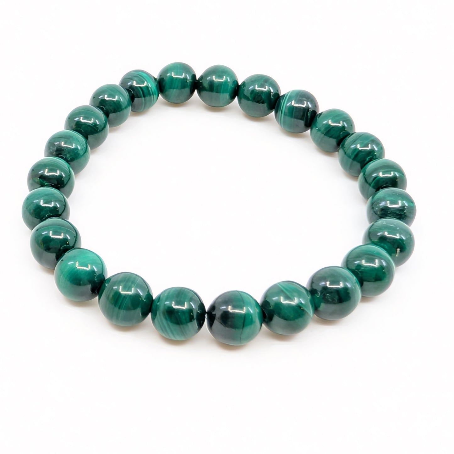 Malachite 8mm 7.5” Stretch Bracelet