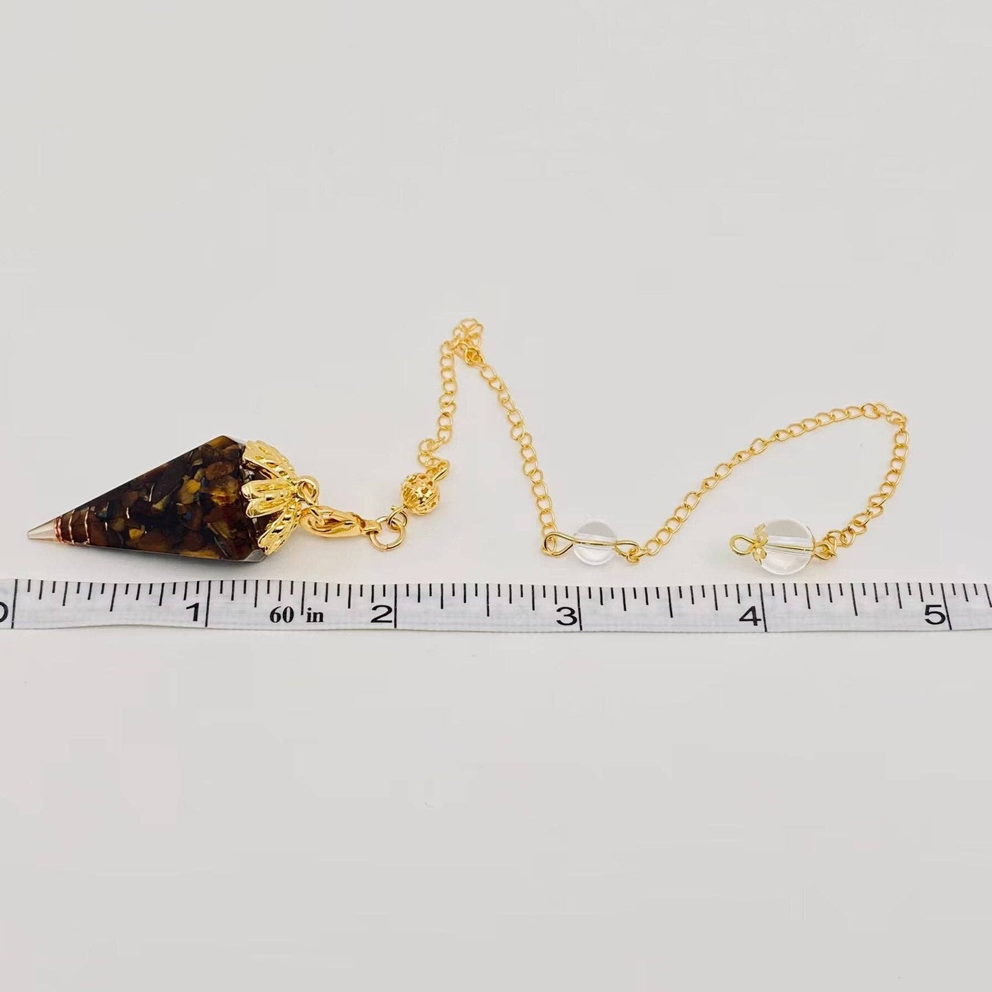 Hexagonal Conical Shape Chakra Pendulum Pendant - CS
