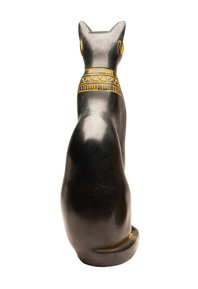 Fine Bastet Cat Antique Gold - 7"