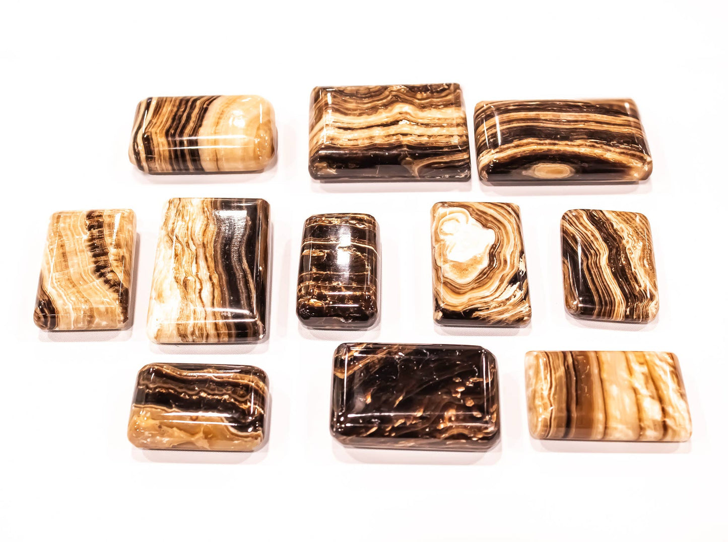 Chocolate Calcite Rectangle Soaps Palm Stone