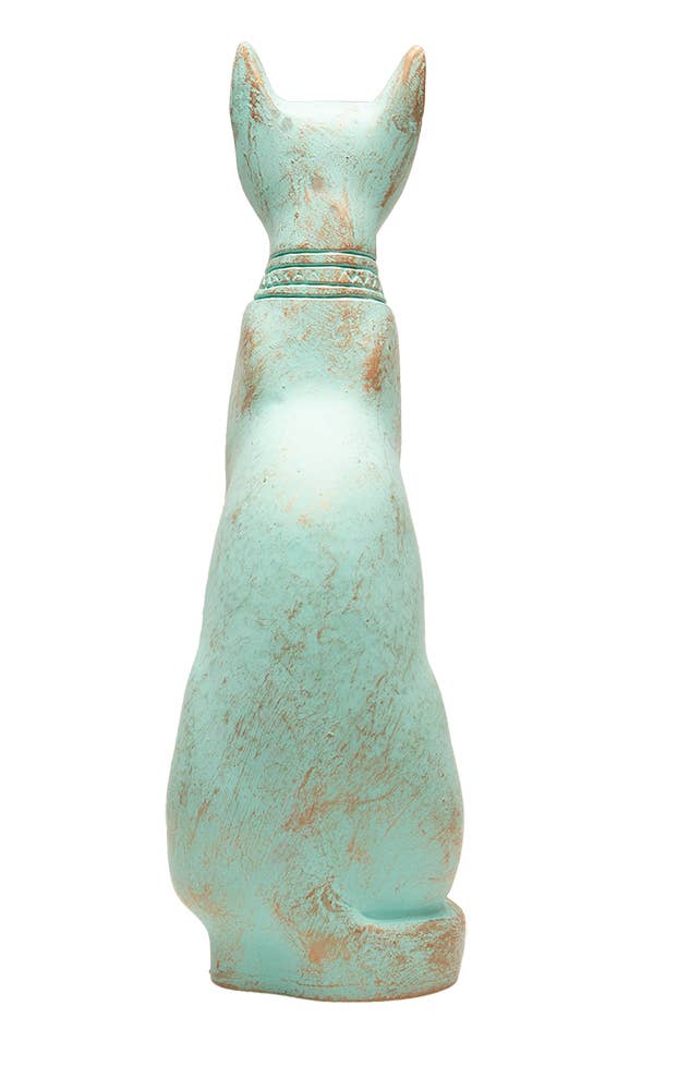 Bastet Cat Statue Patina - 5.25" - Egyptian Goddess