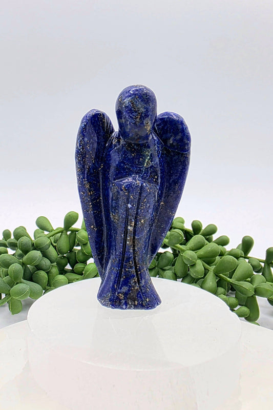 Lapis Lazuli Gemstone Angel Figurine (3")