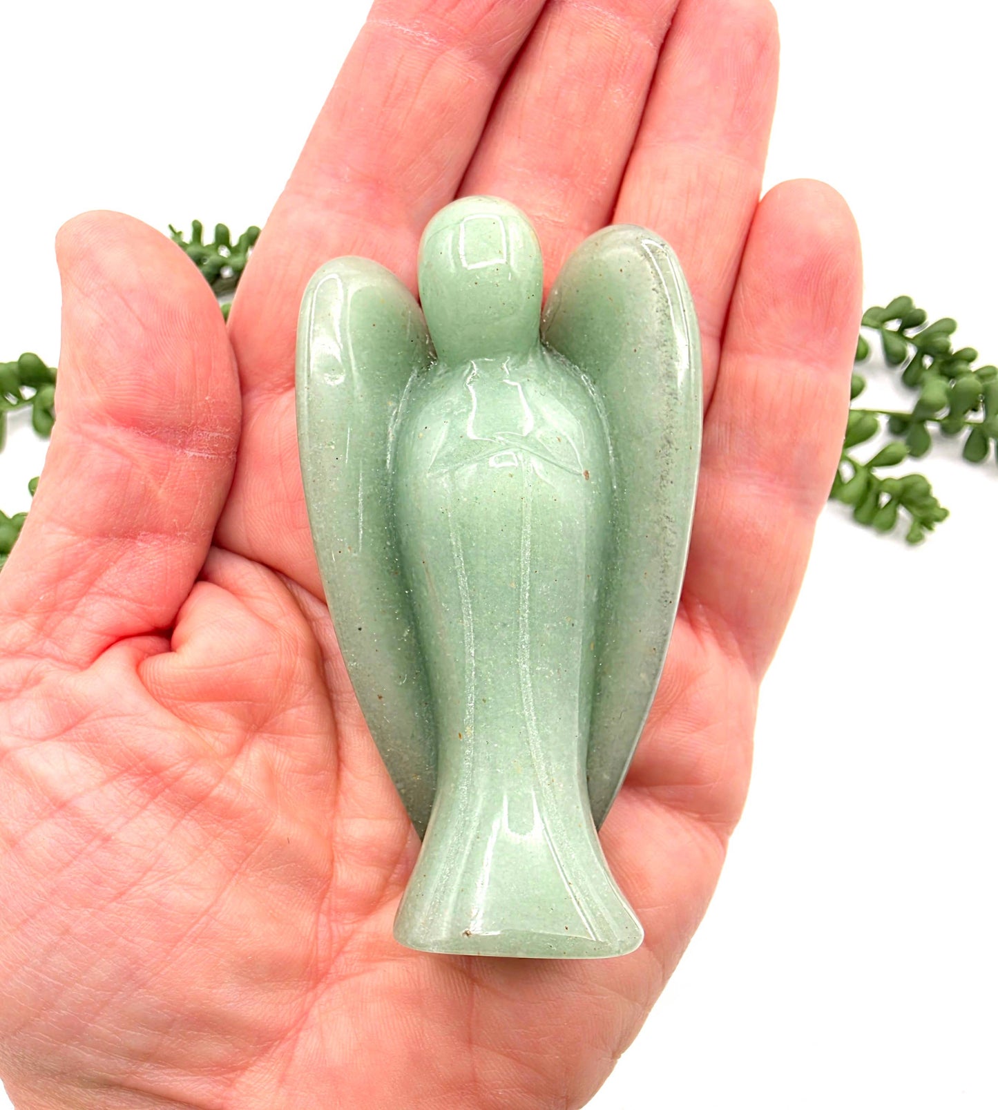 Aventurine Gemstone Angel Figurine (3")