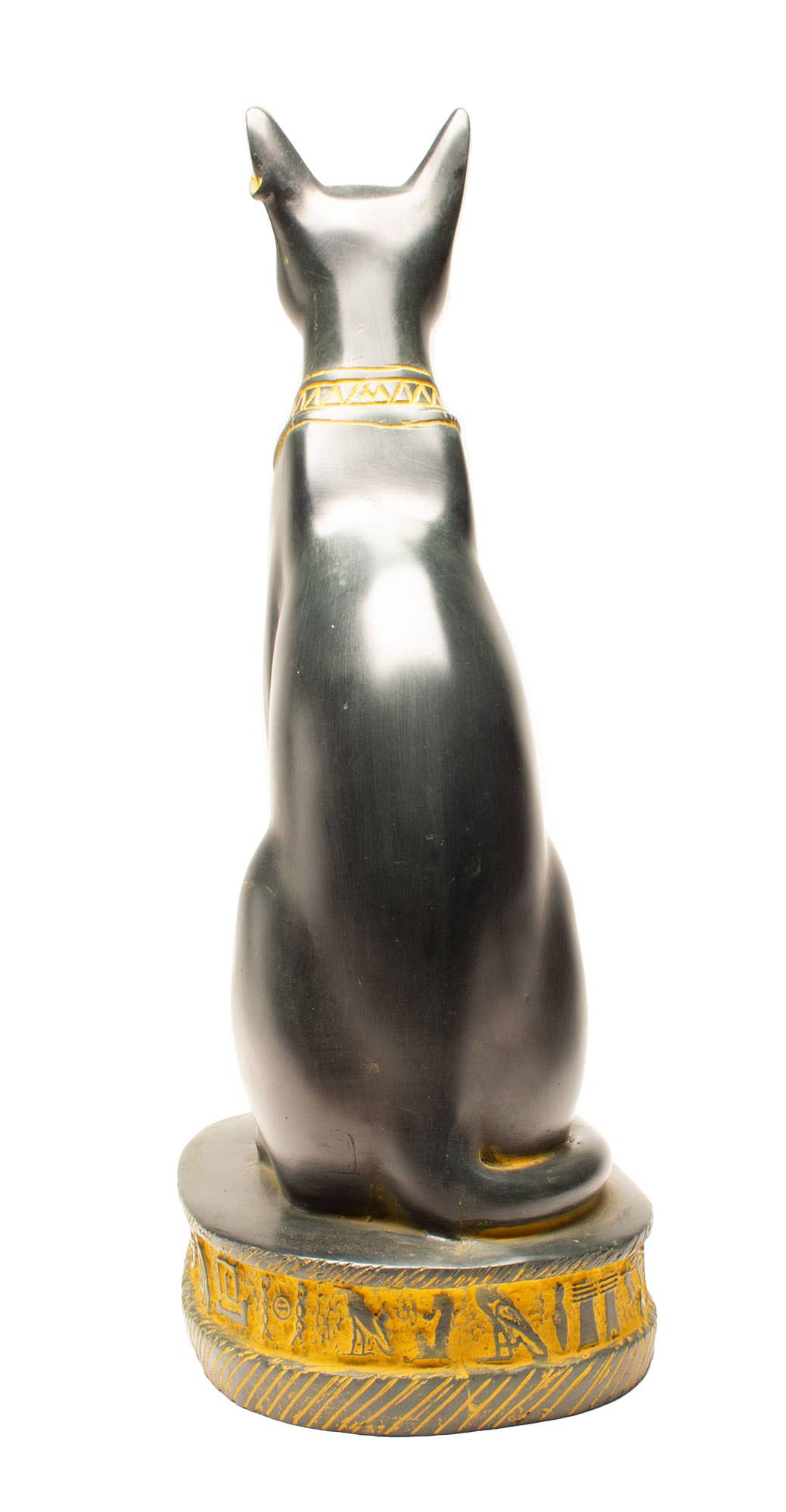 Bastet Cats Statue - Black with Antique Gold Accents