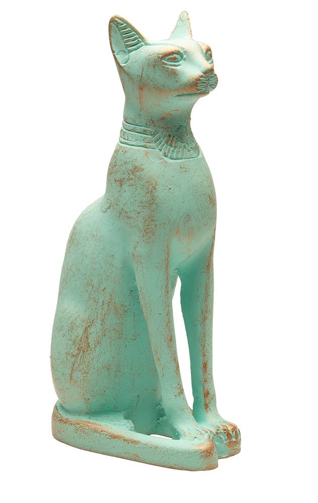 Bastet Cat Statue Patina - 5.25" - Egyptian Goddess