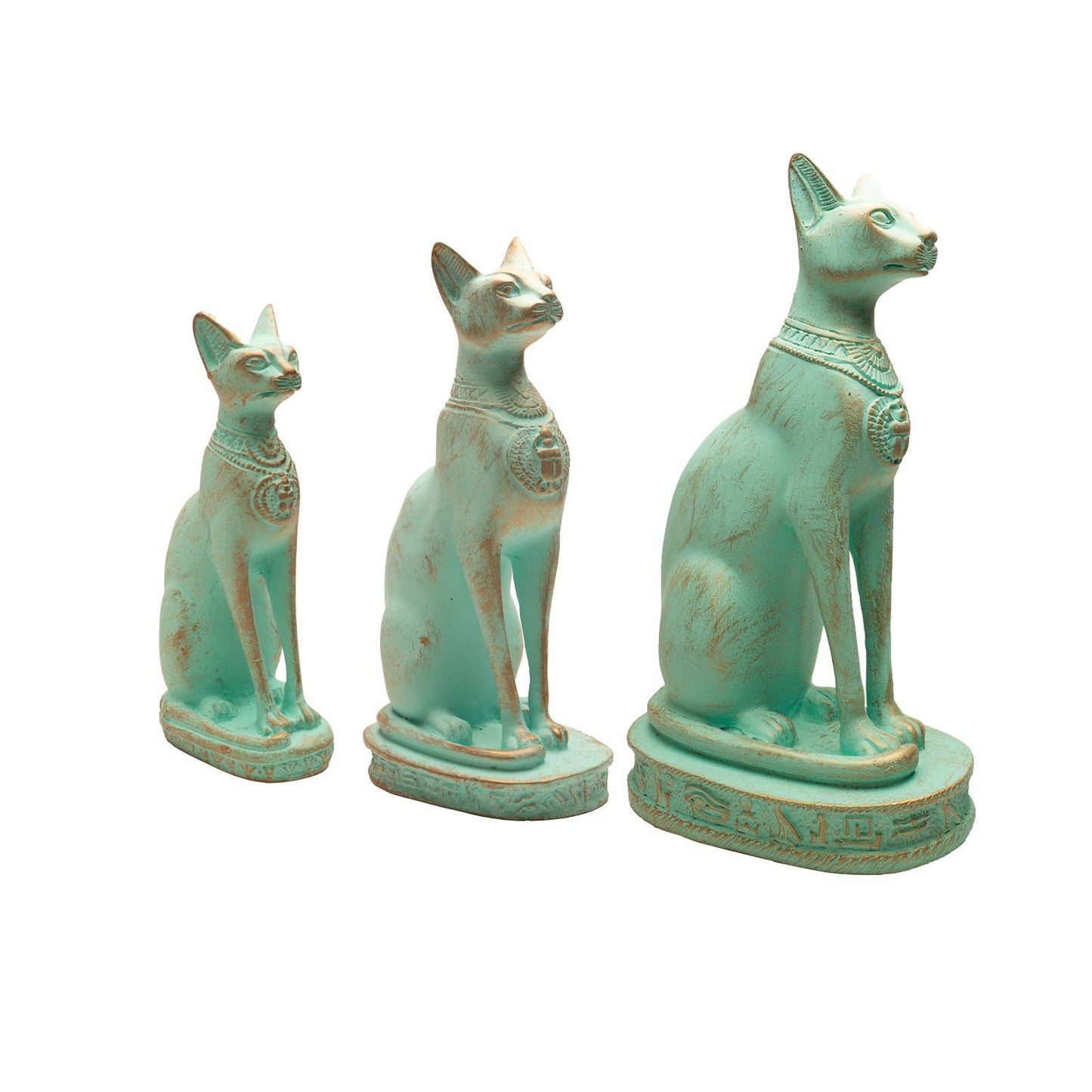 Bastet Cat Statues - Patina - Egyptian Goddess
