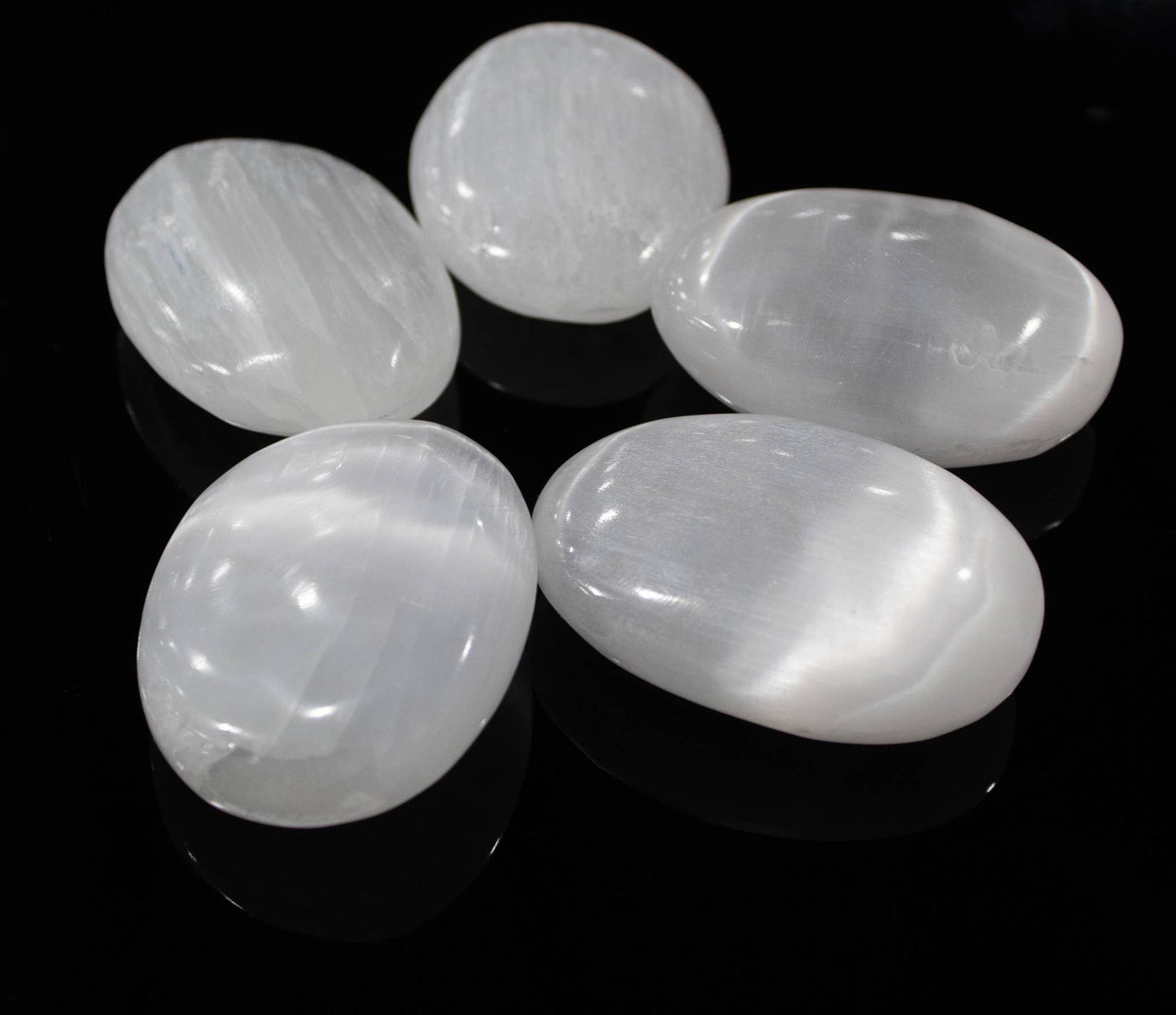 Selenite Pillow Palm Stone 5cm to 8cm