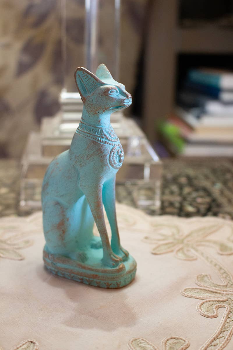 Bastet Cat Statues - Patina - Egyptian Goddess