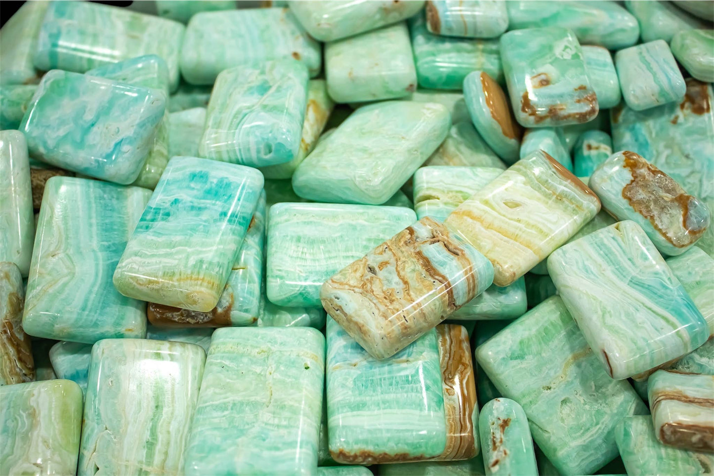 Seafoam Calcite Rectangle Soaps