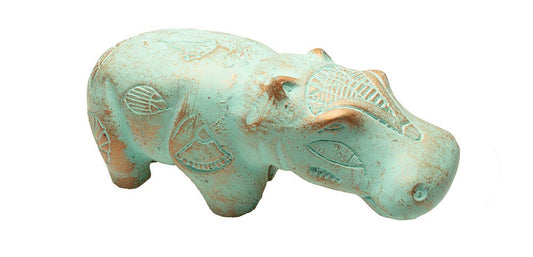 Hippo Statue  - Patina - 5.5"
