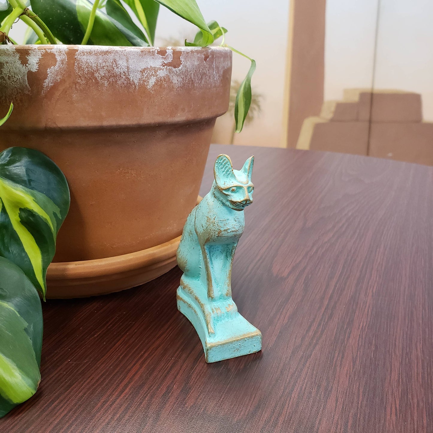 Bastet Cat Statue Patina Mini - 3"