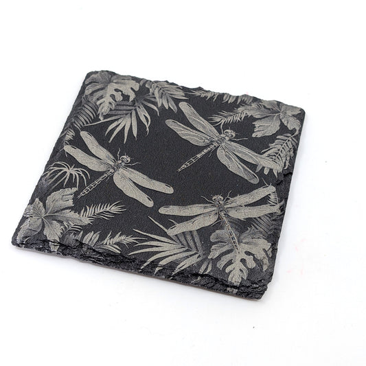 Slate Stone Coaster - Dragonfly A
