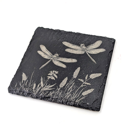 Slate Stone Coaster - Dragonfly C