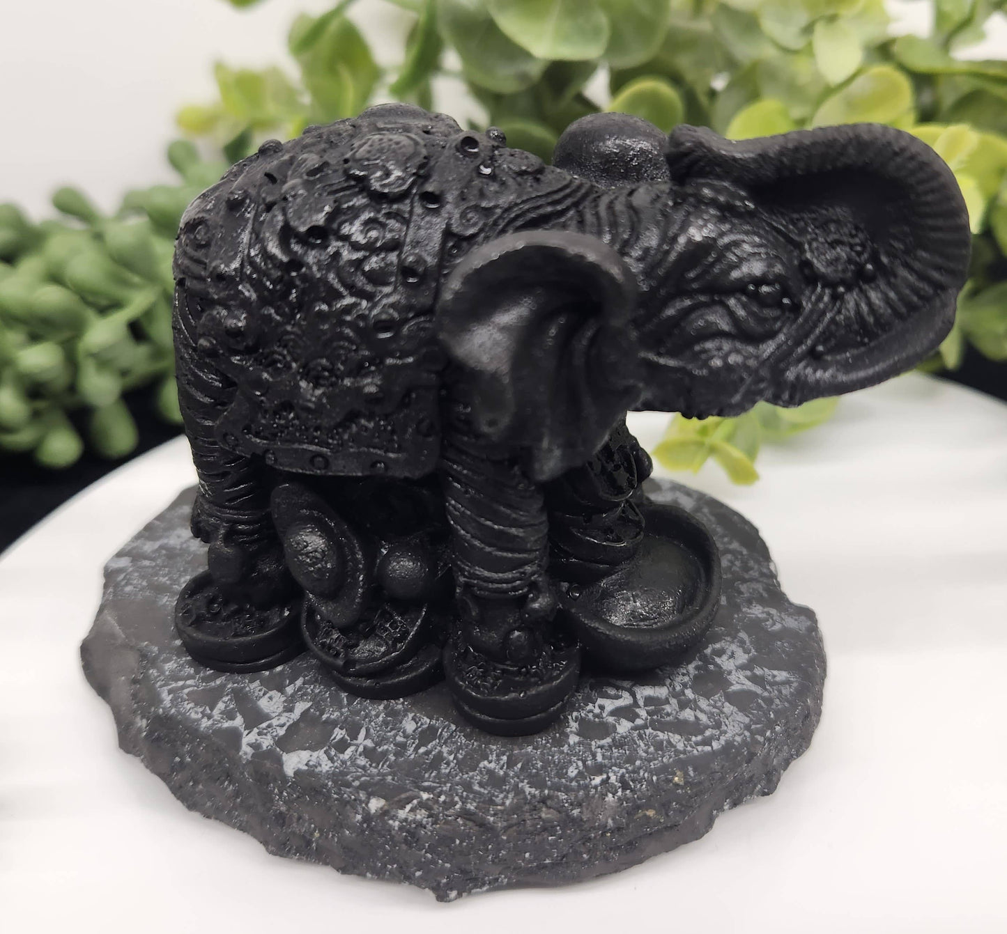 Shungite  Figurine Elephant  (3 1/8"x4") (EMF Protection)