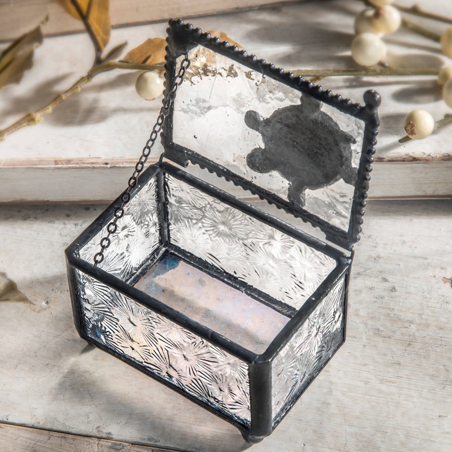 Box 331 Clear Florentine Turtle Box