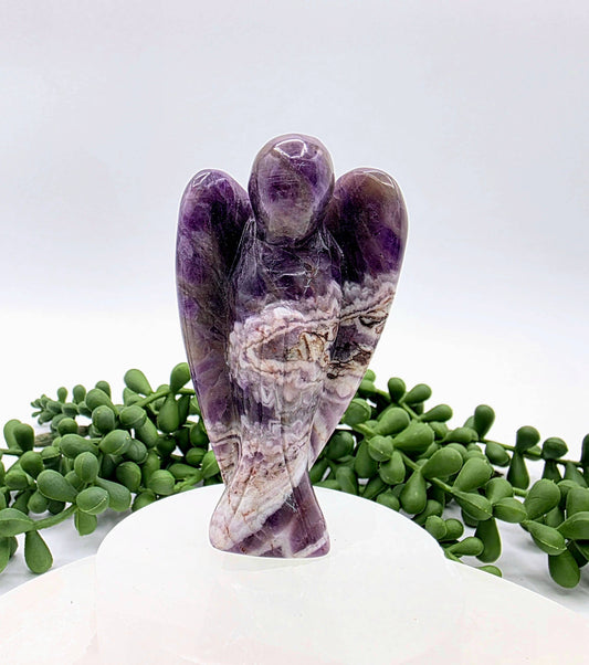 Amethyst Gemstone Angel Figurine (3")