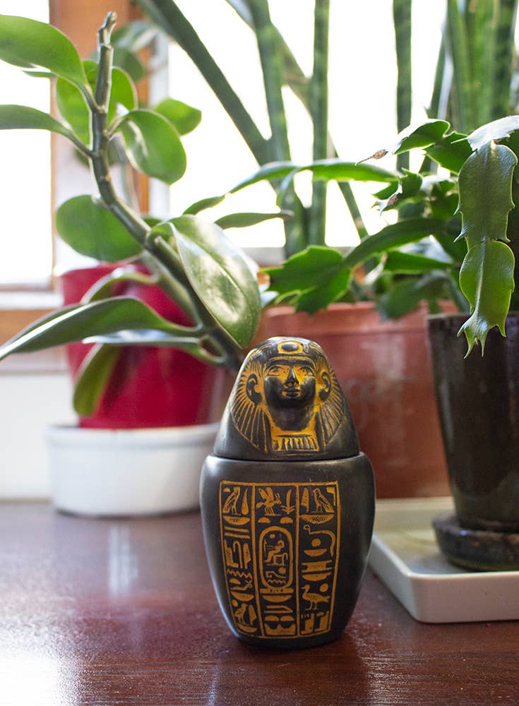 Canopic Jar Antique Gold - Imsety - 5"