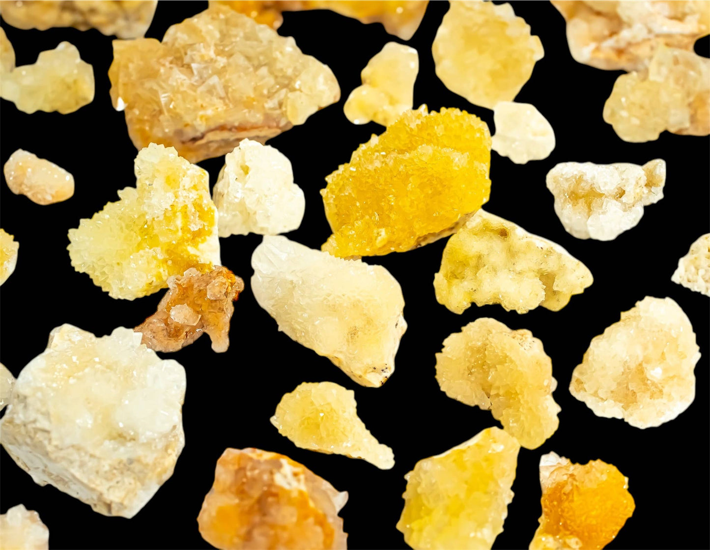 Indonesian Calcite Specimen Clusters Uv Reactive