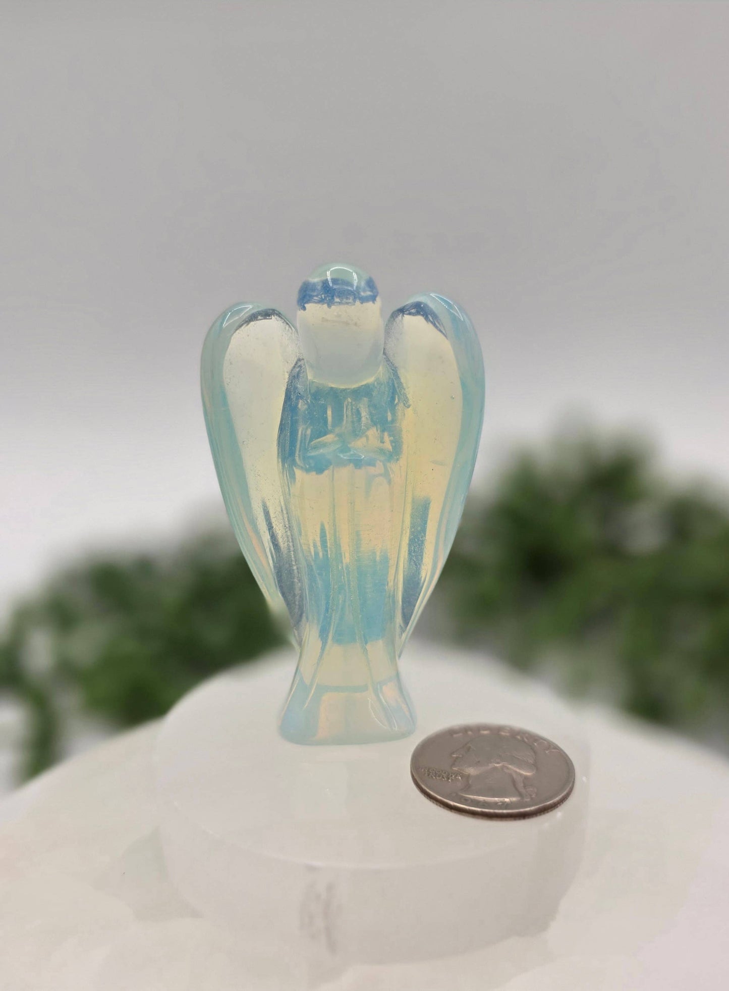 Opalite Gemstone Angel Figurine (3")