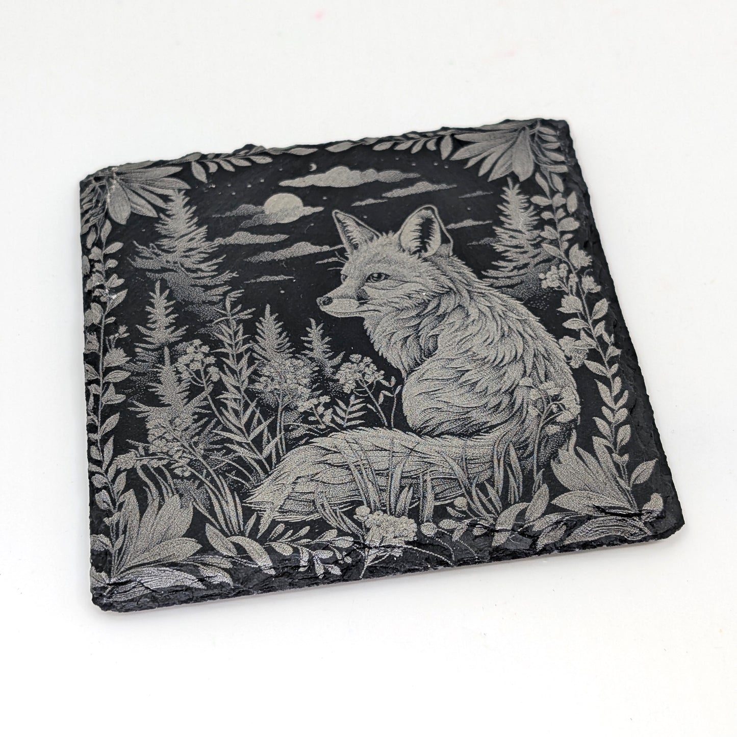 Slate Stone Coaster - Fox