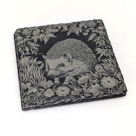 Slate Stone Coaster - Hedgehog A