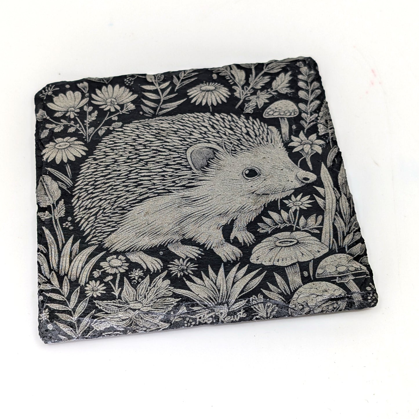 Slate Stone Coaster - Hedgehog B