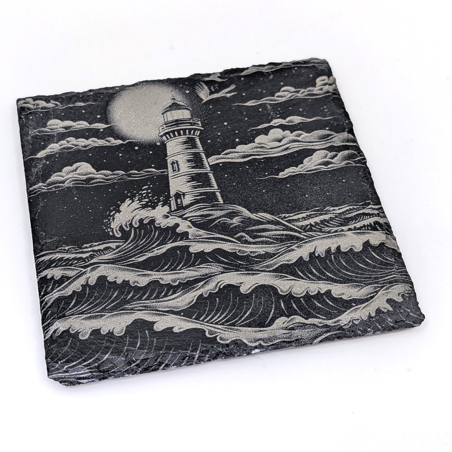 Slate Stone Coaster - Lighthouse