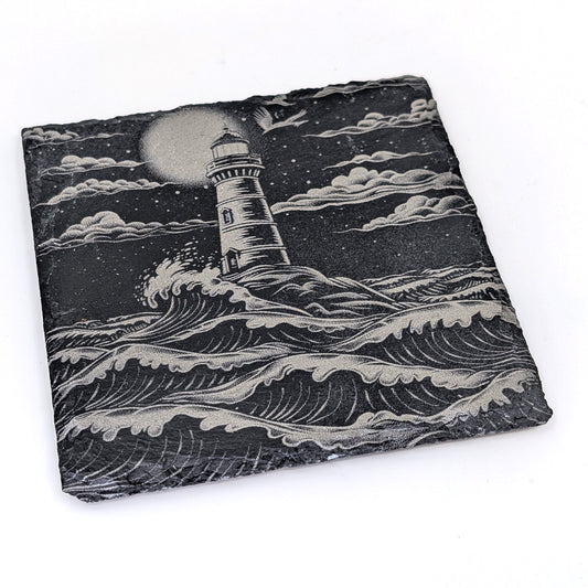 Slate Stone Coaster - Lighthouse