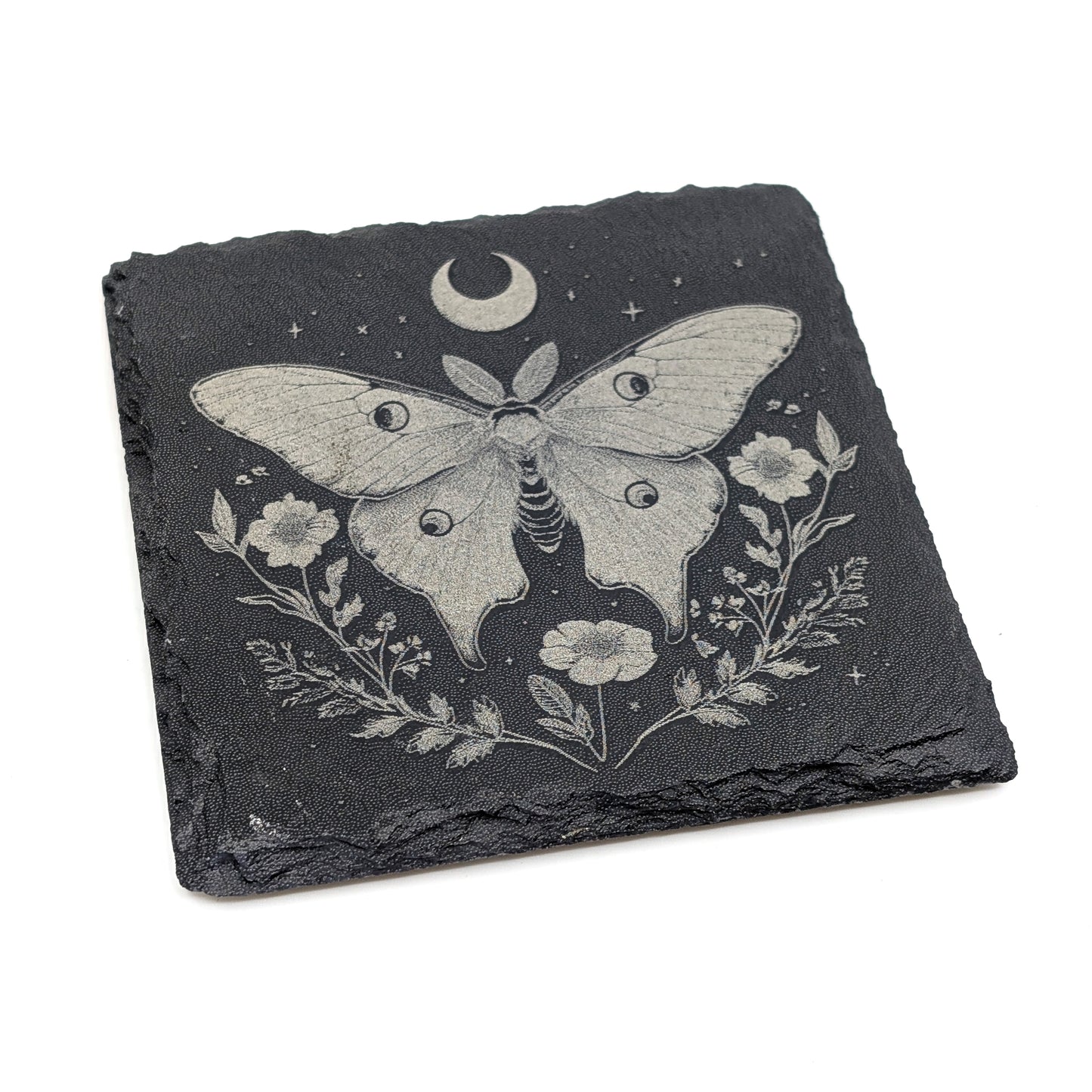 Slate Stone Coaster - Luna Moth A