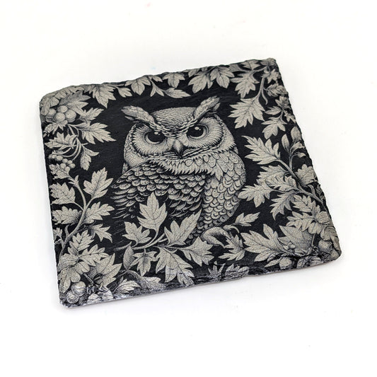 Slate Stone Coaster - Owl